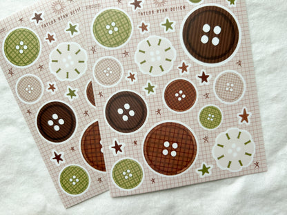 Colorful Buttons Sticker Sheet