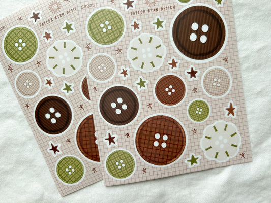Colorful Buttons Sticker Sheet