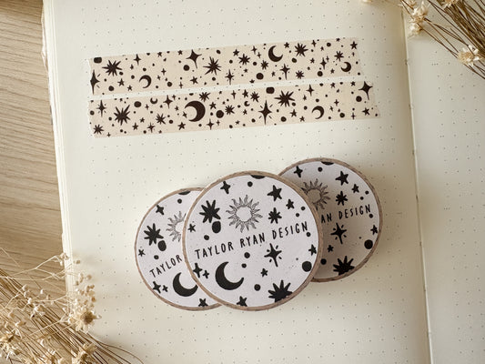 B&W Stars Washi Tape