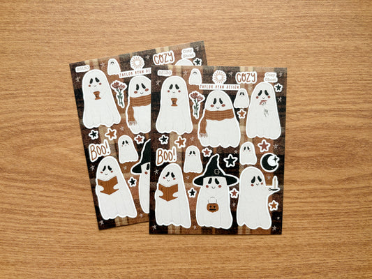 Cozy Ghost Sticker Sheet