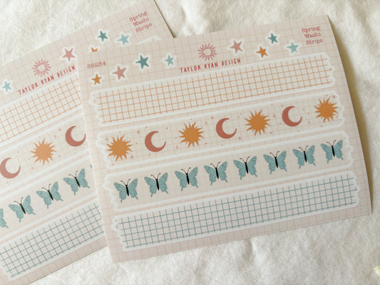 Spring Washi Strips Sticker Sheet