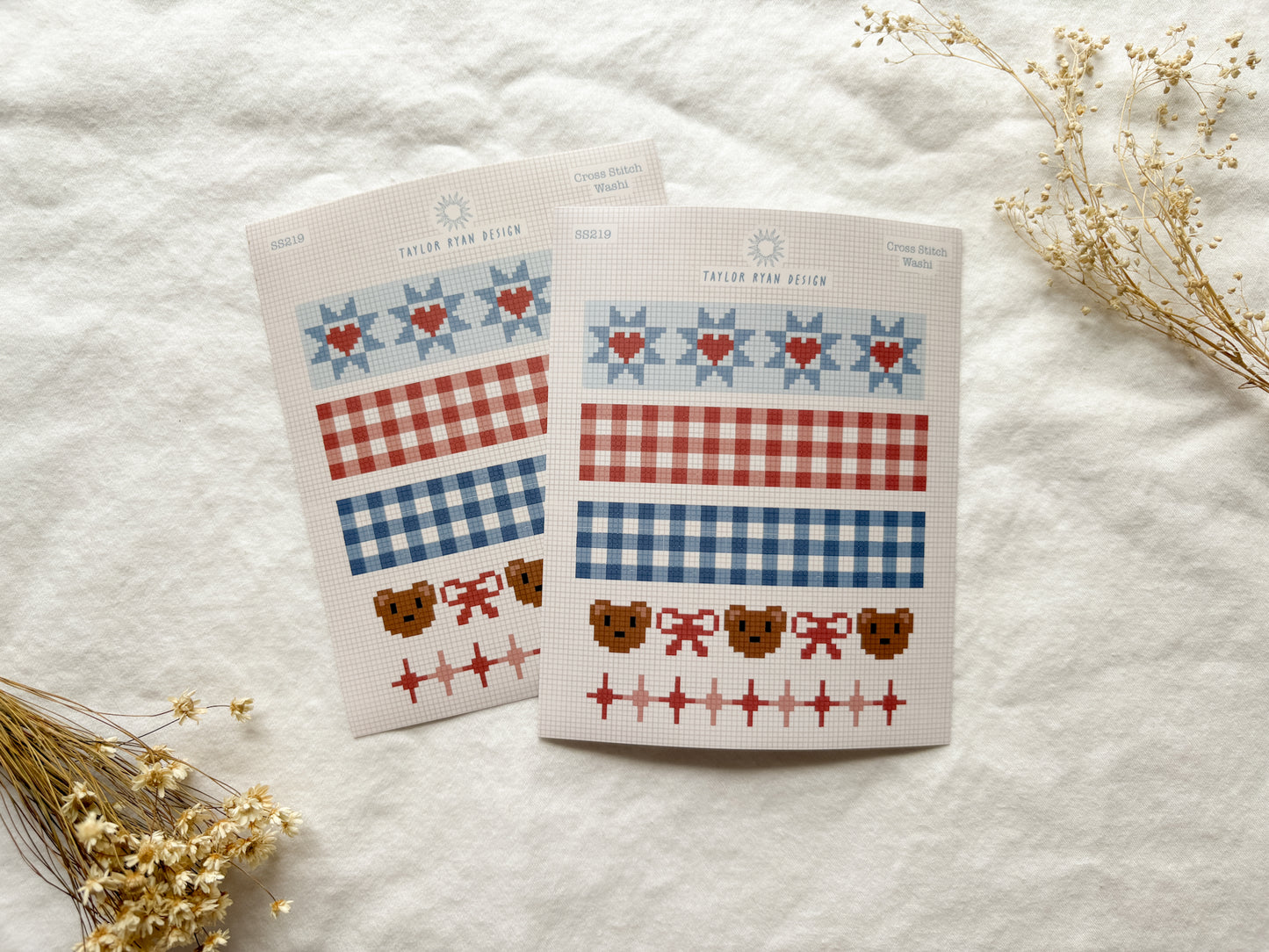 Cross Stitch Washi Sticker Sheet