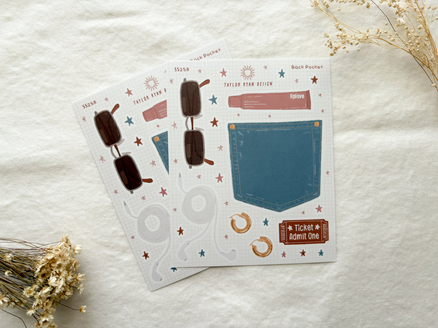 Back Pocket Sticker Sheet