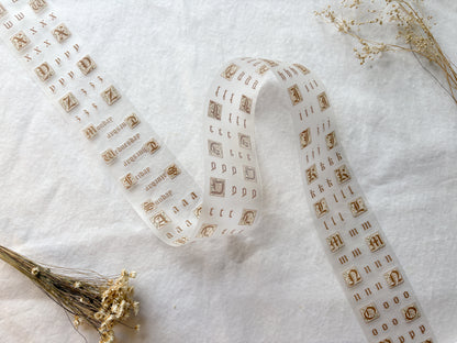 Folk Fairytale Letters PET Tape (PRE-CUT)