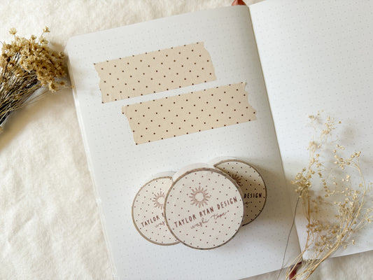 Cream Polka Dot Washi Tape