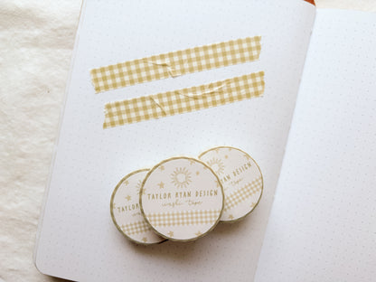 Sage Gingham Washi Tape