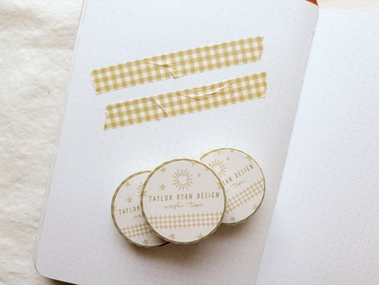 Sage Gingham Washi Tape