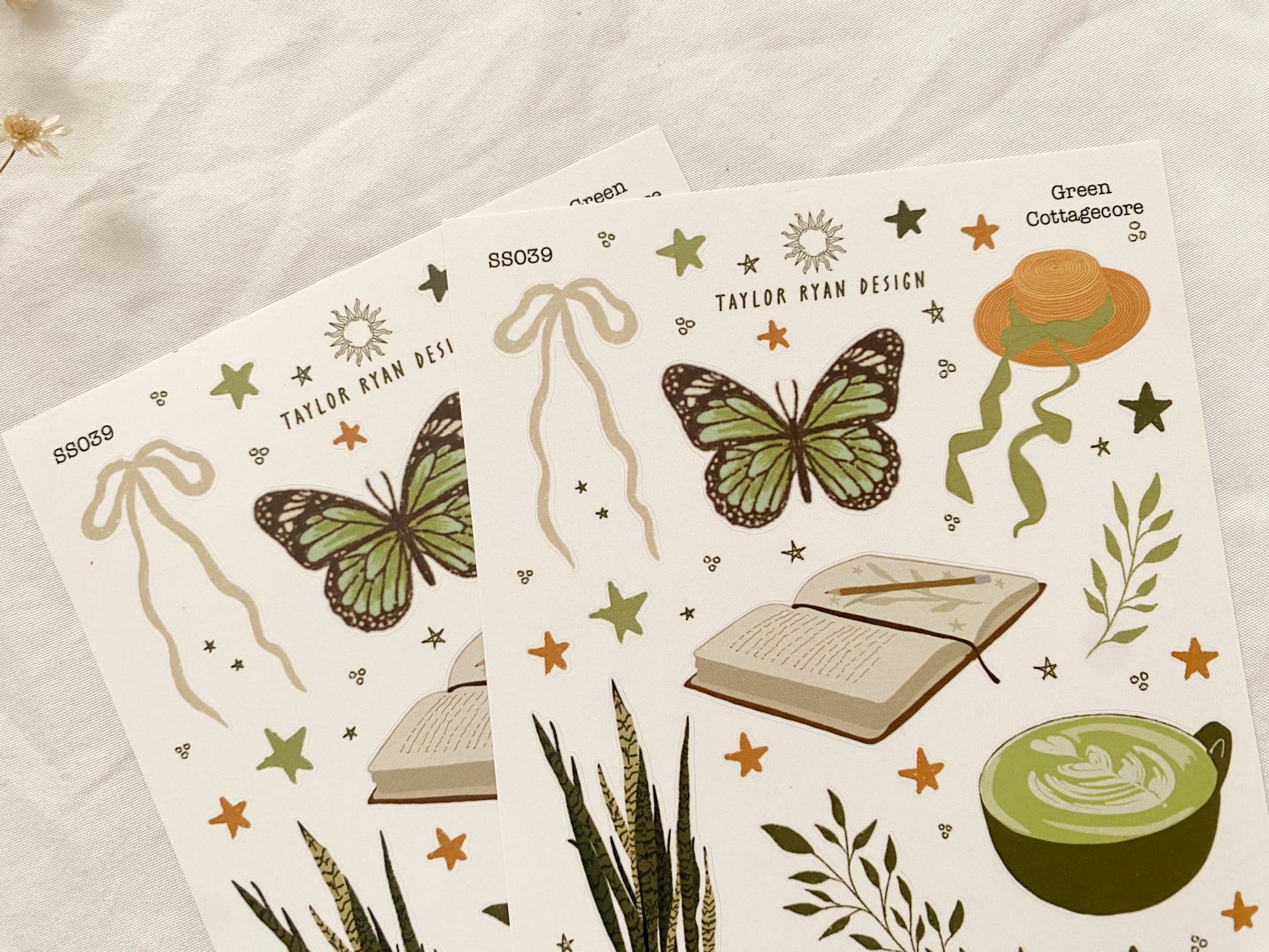 Green Cottagecore Sticker Sheet