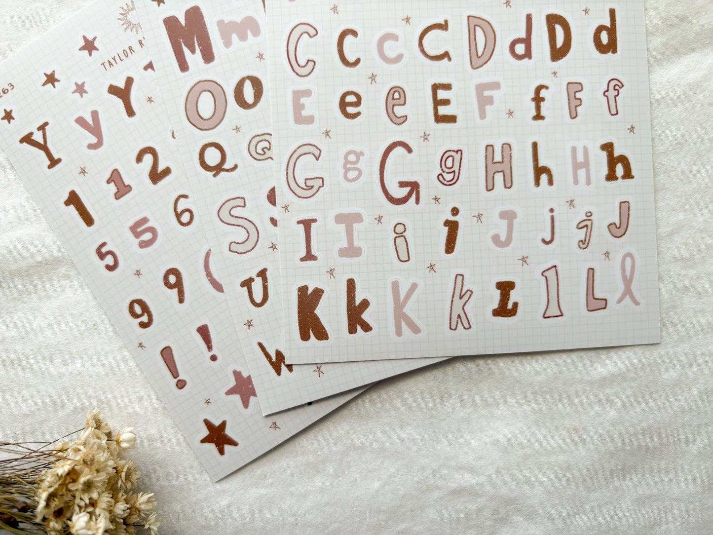 Funky Letters Sticker Sheet