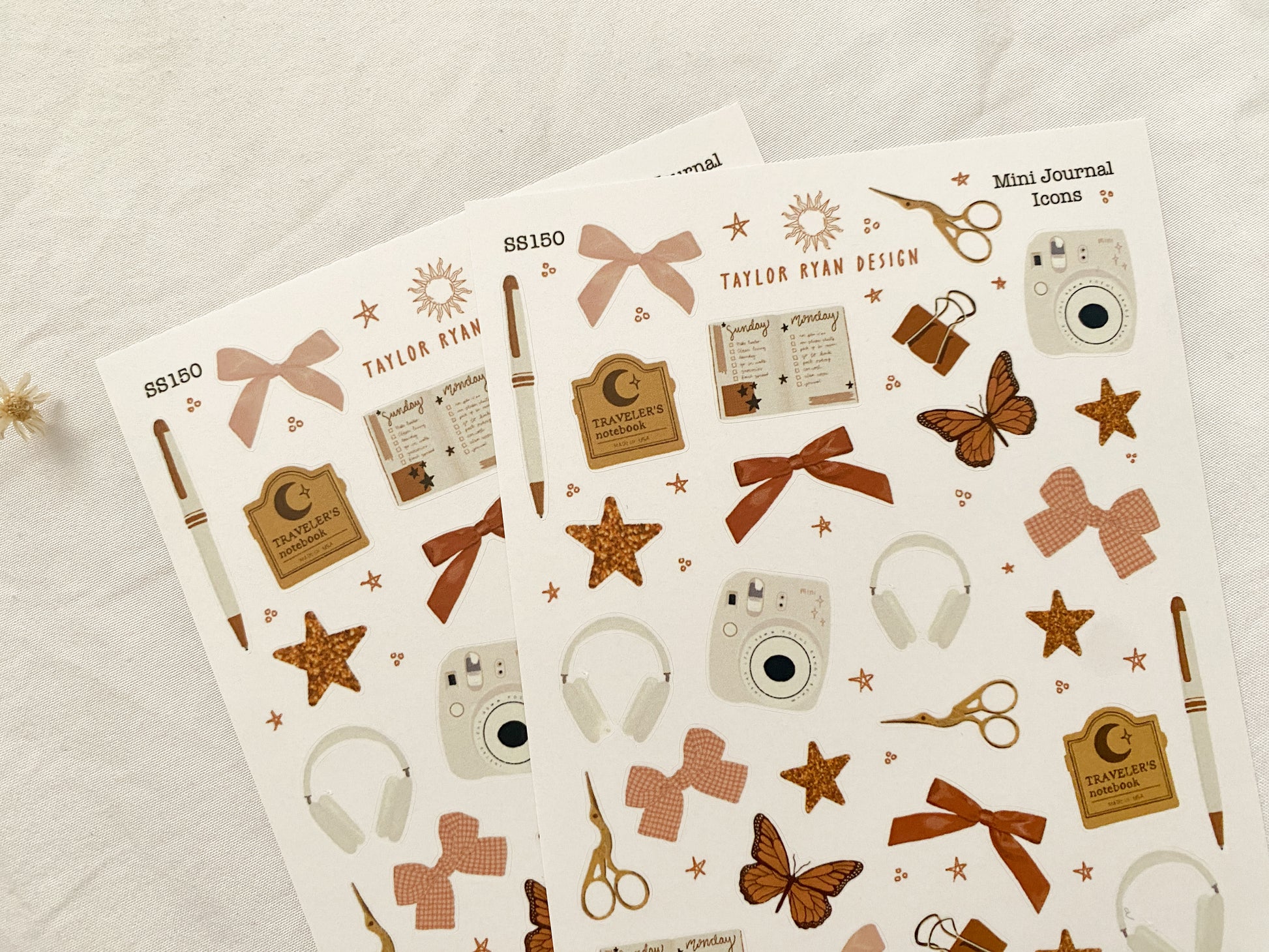 Mini Journal Icons Sticker Sheet