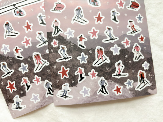 On The Slopes Sticker Sheet
