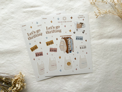 Thrift Shopping Sticker Sheet