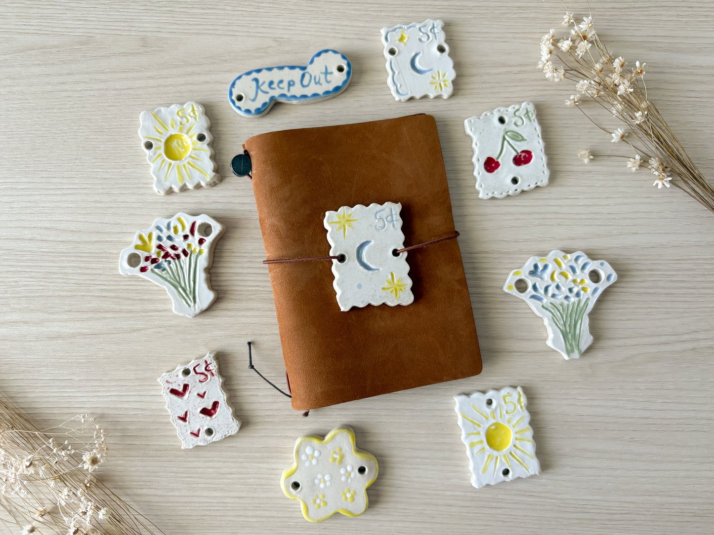 Ceramic Journal Connectors/Charms