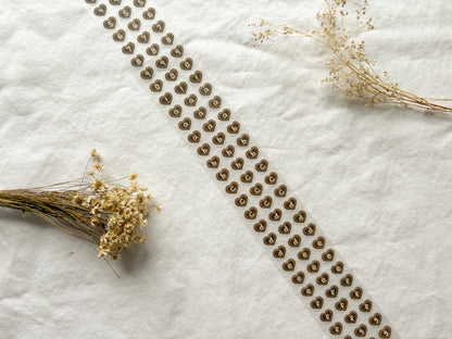Brown Heart Letters & Numbers PET Tape (PRE-CUT)