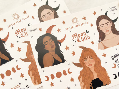 Lunar Girls II Sticker Sheet