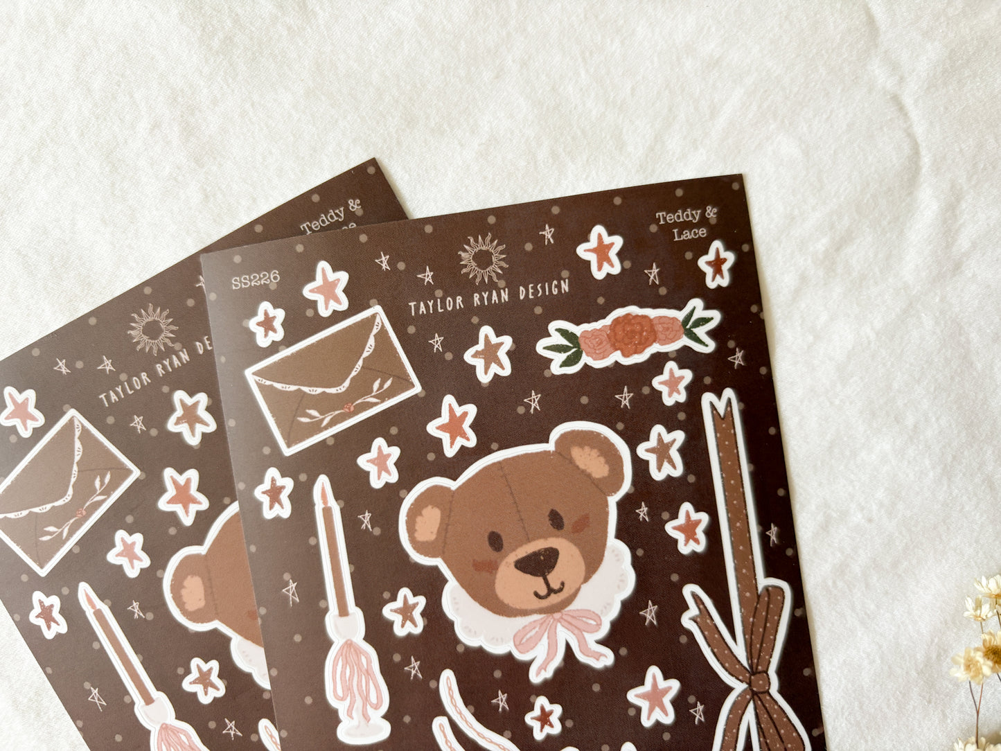 Teddy & Lace Sticker Sheet
