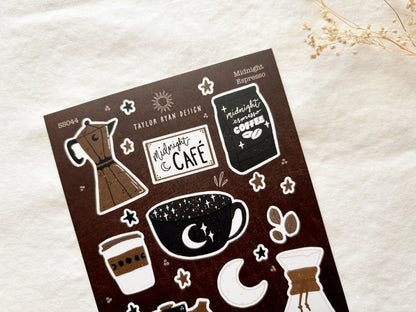 Midnight Espresso Sticker Sheet