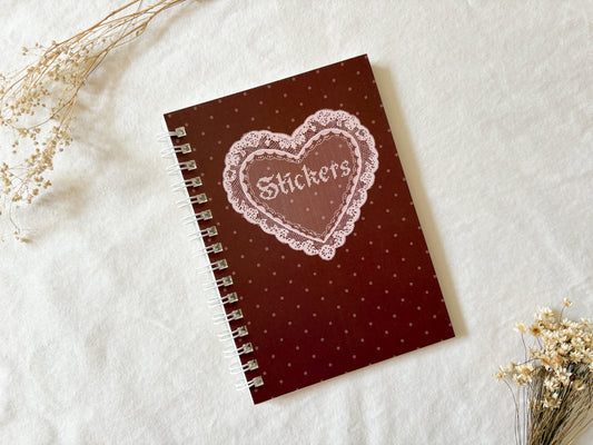Pocket-Size Lace Heart Sticker Collection Book