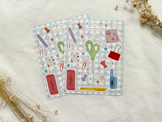 Happy Stationery Sticker Sheet