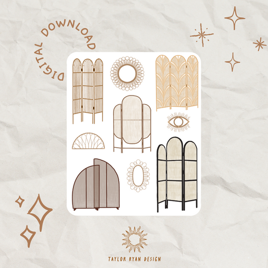 *PRINTABLE* Rattan Home Sticker Sheet