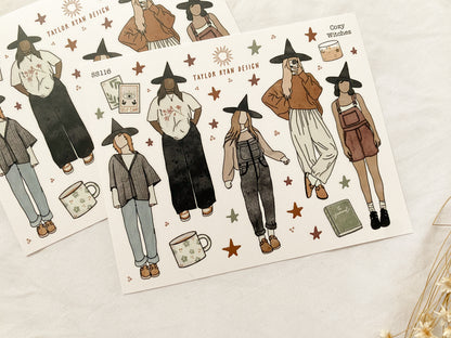 Cozy Witches Sticker Sheet