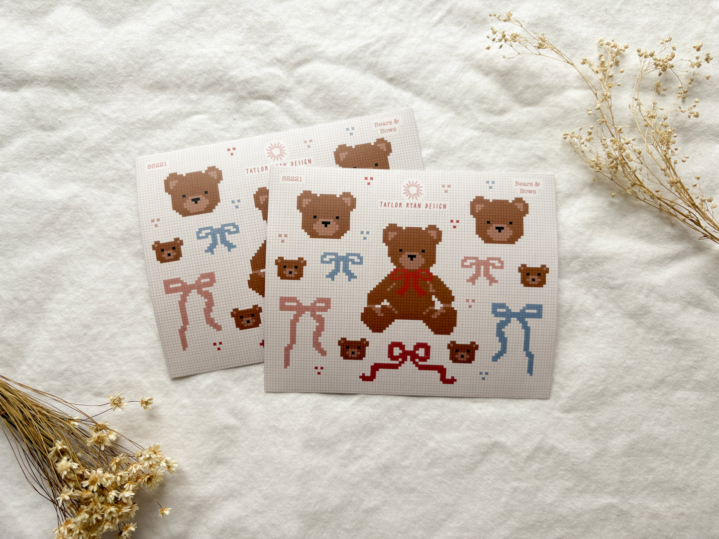 Bears & Bows Sticker Sheet
