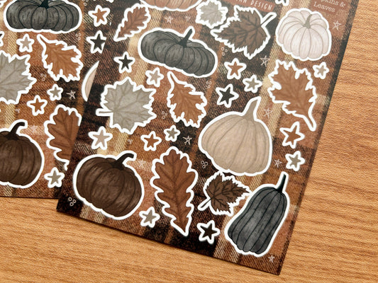 Pumpkins & Leaves Sticker Sheet