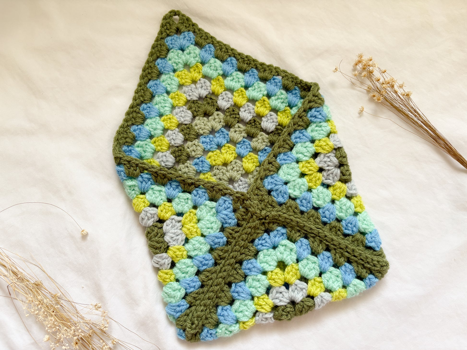 Green Crochet Journal Cover