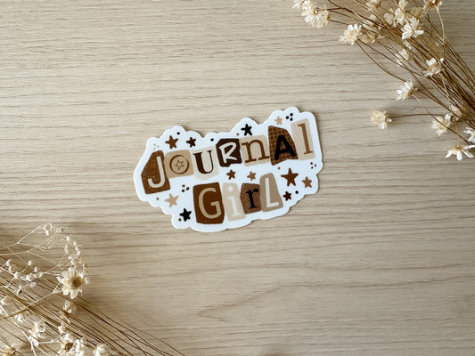 Neutral Journal Girl Quote Vinyl Sticker