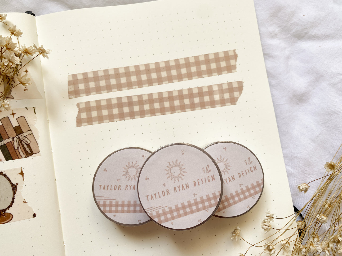 Light Gingham Washi Tape