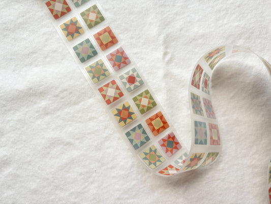 Whimsy Quilt Squares PET Tape (PRE-CUT)