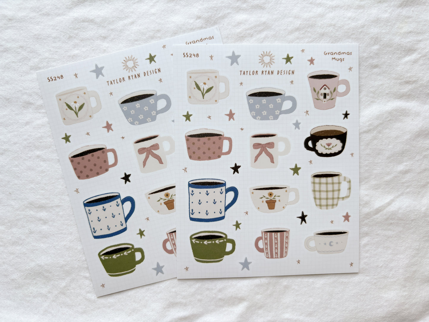 Grandma's Mugs Sticker Sheet