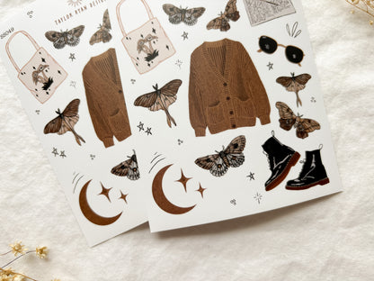 Neutral Grunge Sticker Sheet
