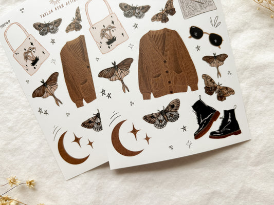 Neutral Grunge Sticker Sheet