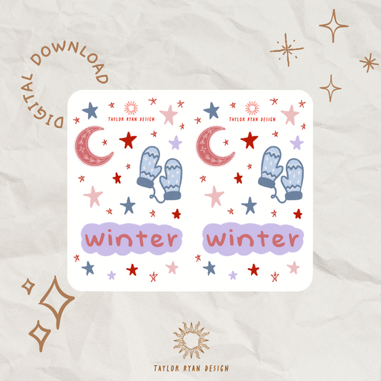*PRINTABLE* Winter Freebies Sticker Sheet