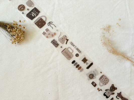 Cozy Coffee PET Tape (PRE-CUT)