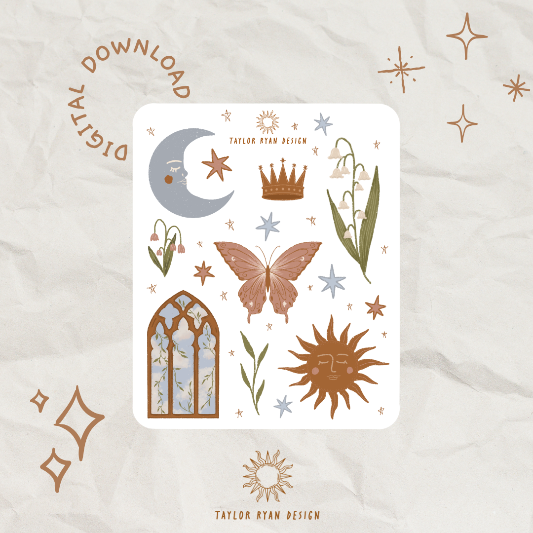 *PRINTABLE* Folk Fairytale Sticker Sheet