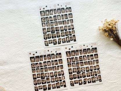 Flannel Letters Sticker Sheet