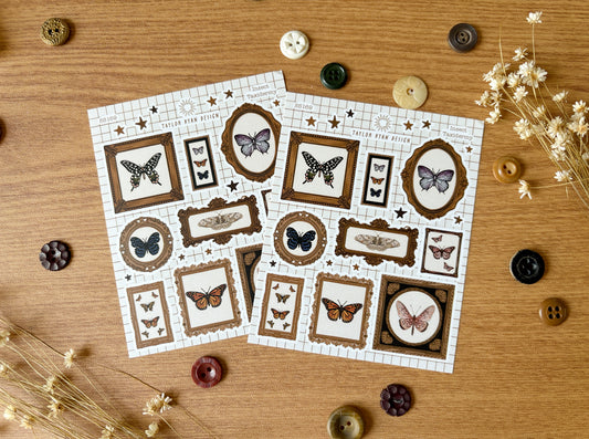 Insect Taxidermy Sticker Sheet