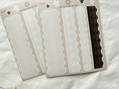 Lace Strips Sticker Sheet