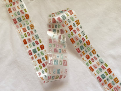 Colorful Letters & Numbers PET Tape (PRE-CUT)