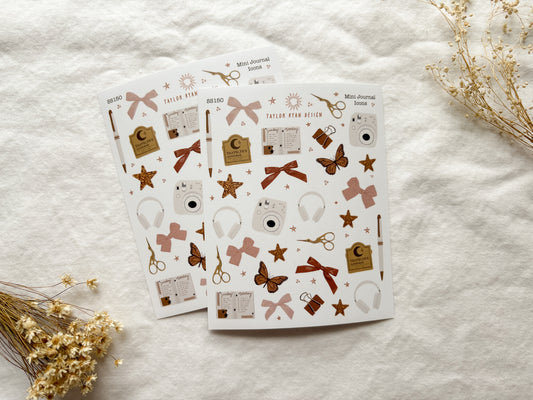 Mini Journal Icons Sticker Sheet