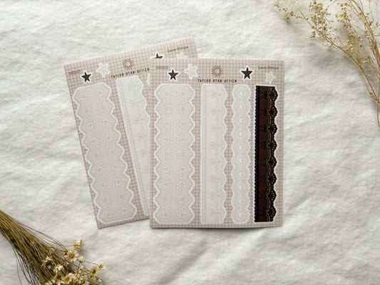 Lace Strips Sticker Sheet