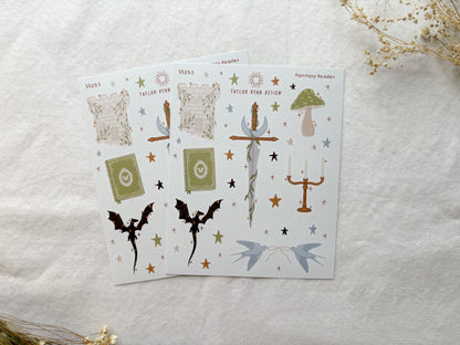 Fantasy Reader Sticker Sheet