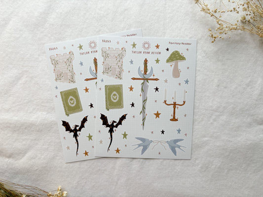 Fantasy Reader Sticker Sheet