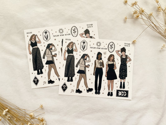 Grunge Girls II Sticker Sheet