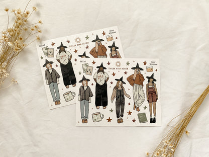 Cozy Witches Sticker Sheet