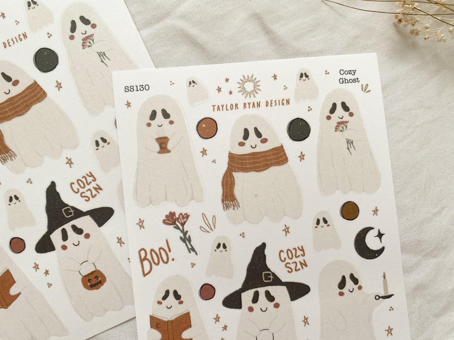 Cozy Ghost Sticker Sheet