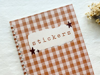 Large Gingham Sticker Collection Book