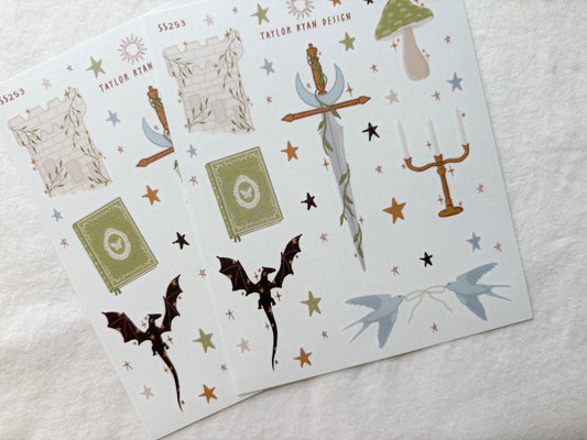 Fantasy Reader Sticker Sheet